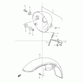 Схема узла: Кожух фары для Suzuki TU125