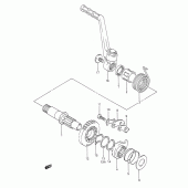 Схема узла: Кикстартер для Suzuki TS200