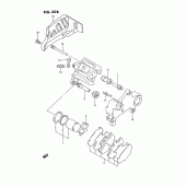 Схема узла: Задний тормозной суппорт (Model s) для Suzuki RM125