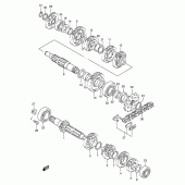 Схема узла: Трансмиссия для Suzuki RMX250