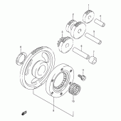 Схема вузла: Привід стартера для Suzuki DR250