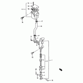 Схема вузла: Задній гальмівний циліндр (Gsf1200sav/saw/sax/say) для Suzuki GSF1200 Bandit