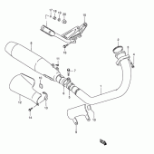 Схема вузла: Вихлопна система Suzuki LS650 Boulevard S40