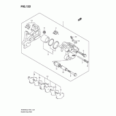 Схема вузла: Задній гальмівний супорт (Sv650sl2 e2) для Suzuki SV650