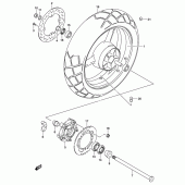 Схема вузла: Заднє колесо Suzuki DL1000 V-Strom