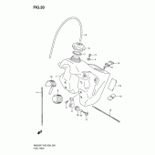 Схема узла: Топливный бак для Suzuki RM250