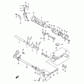 Схема узла: Копирный вал & Вилки & Вал переключения для Suzuki GSX750 Katana