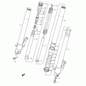 Схема вузла: Передня вилка (Model m) для Suzuki RGV250