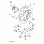 Схема узла: Заднее колесо для Suzuki VZ800 Intruder M800/ Boulevard M50