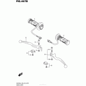 Схема вузла: Ручки керма (An400Zal6 E28) для Suzuki AN400 Burgman (EU analogue of SkyWave)