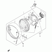 Схема вузла: Фара (Model k5 e2, e19) ​​для Suzuki VL800 Intruder Volusia