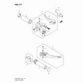 Схема вузла: Ручки керма (Vzr1800zufl1 e19) ​​для Suzuki VZR1800 Intruder M1800R/ Boulevard M109R