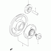 Схема вузла: Привід стартера Suzuki GSX750 Katana