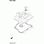 Схема узла: Клапанная крышка для Suzuki RM-Z250