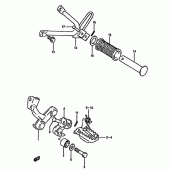 Схема вузла: Підніжки для Suzuki DR350