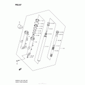 Схема узла: Вилка передней оси для Suzuki AN650 Burgman (EU analogue of SkyWave)