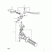 Схема вузла: Right handle grip (Rm100x) для Suzuki RM100