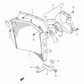 Схема вузла: Радіатор для Suzuki RF900