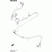 Схема вузла: Задній гальмівний шланг Suzuki AN650 Burgman (EU analogue of SkyWave)