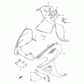 Схема узла: Нижние молдинги (Юбки) (Model x) для Suzuki UC150 Epicuro