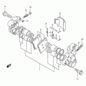 Схема узла: Передний тормозной суппорт для Suzuki GSX600 Katana