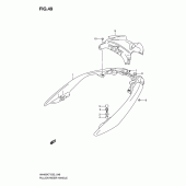 Схема вузла: Опори пасажира (An400k7/k8/k9/ak9/l0/al0) для Suzuki AN400 Burgman (EU analogue of SkyWave)