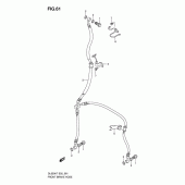Схема узла: Передний тормозной шланг (Dl650k7/k8/k9/l0/uel0) для Suzuki DL650 V-Strom