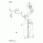 Схема узла: Задний тормозной цилиндр (Gsr600k6/uk6/k7/uk7/k8/uk8/k9/uk9/l0/ul0) для Suzuki GSR600