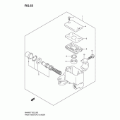 Схема вузла: Передній гальмівний циліндр (Model k7) для Suzuki AN400 Burgman (EU analogue of SkyWave)