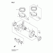 Схема вузла: Колінчастий вал & Поршень для Suzuki RM-Z250