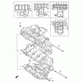 Схема вузла: Картер двигуна (Model w/x) для Suzuki GSX-R750