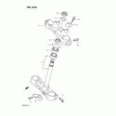 Схема узла: Рулевая траверса (Model l) для Suzuki RM125