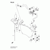 Схема узла: Патрубок системы охлаждения для Suzuki GSX-R750