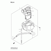 Схема узла: Воздушный фильтр (Rear) для Suzuki VS800 Boulevard S50