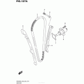 Схема вузла: Ланцюг ГРМ & Натягувач & Заспокоювач Suzuki DR650 DR650SE