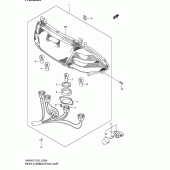 Схема вузла: Задній ліхтар (Стоп-сигнал) (Model k1/k2) для Suzuki AN400 Burgman (EU analogue of SkyWave)