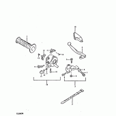 Схема узла: Левый пульт управления рулевой (E22,  e39) для Suzuki TS250