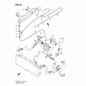 Схема узла: Патрубок системы охлаждения для Suzuki GSX650