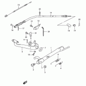 Схема вузла: Підніжка & Задні гальма для Suzuki GZ125 Marauder