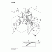 Схема узла: Воздушный фильтр для Suzuki DR-Z400 DR-Z400S
