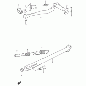 Схема вузла: Підніжка & Заднє гальмо для Suzuki DR650 DR650RSE