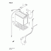 Схема вузла: Акумулятори (Dl650al1 e19) ​​для Suzuki DL650 V-Strom
