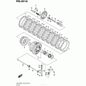 Схема вузла: Зчеплення для Suzuki GSX-R1000