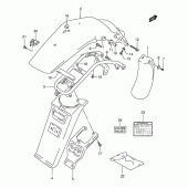 Схема вузла: Заднє крило для Suzuki DR250