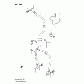 Схема вузла: Передній гальмівний шланг (An400l1 e2) для Suzuki AN400 Burgman (EU analogue of SkyWave)