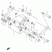 Схема вузла: Важіль прогресії (Model k2/k3) для Suzuki RM125