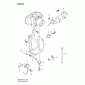 Схема вузла: Блок ABS (Gsr600ak7/uak7/ak8/uak8/ak9/uak9/al0/ual0) для Suzuki GSR600