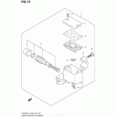 Схема вузла: Передній гальмівний циліндр для Suzuki AN400 Burgman (EU analogue of SkyWave)