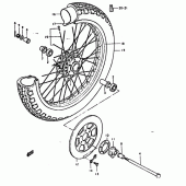 Схема вузла: Переднє колесо (Gs1000c, n) для Suzuki GS1000