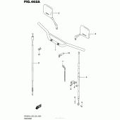 Схема узла: Руль & Тросики для Suzuki DR200 DR200S